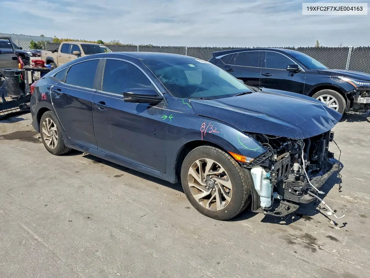 19XFC2F7XJE004163 2018 Honda Civic Ex