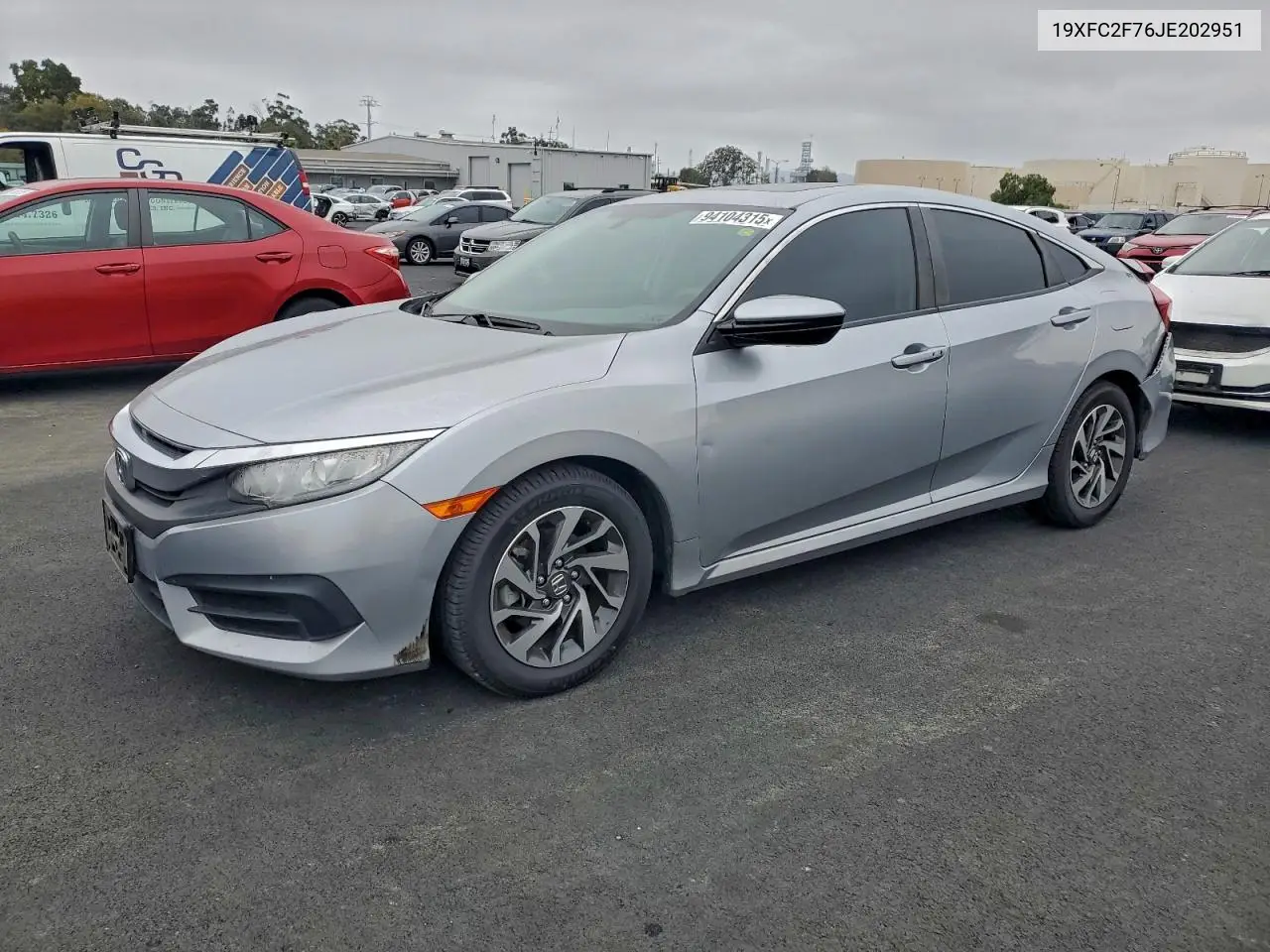 19XFC2F76JE202951 2018 Honda Civic Ex