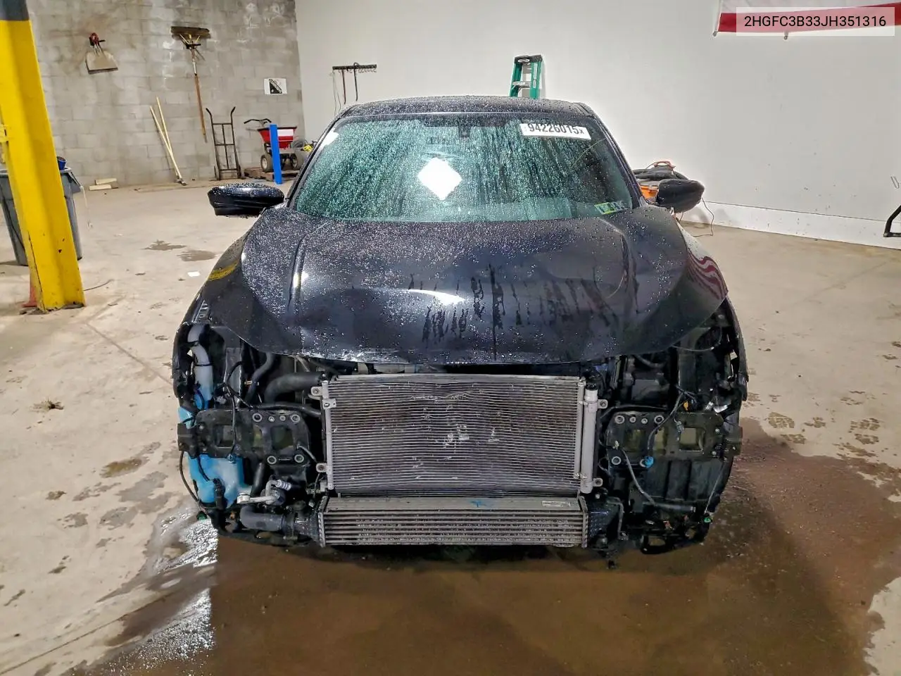 2HGFC3B33JH351316 2018 Honda Civic Ex