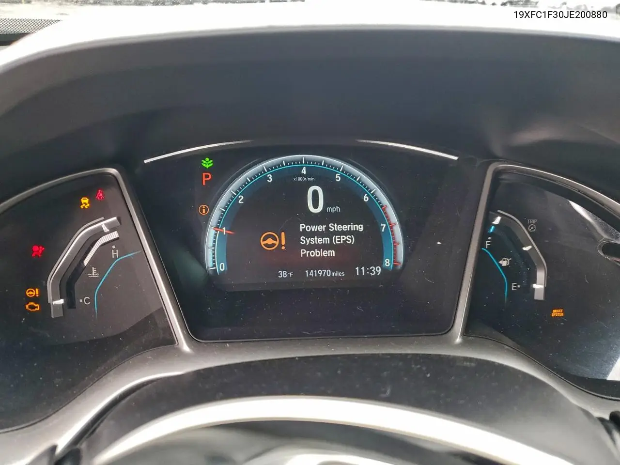 19XFC1F30JE200880 2018 Honda Civic Ex