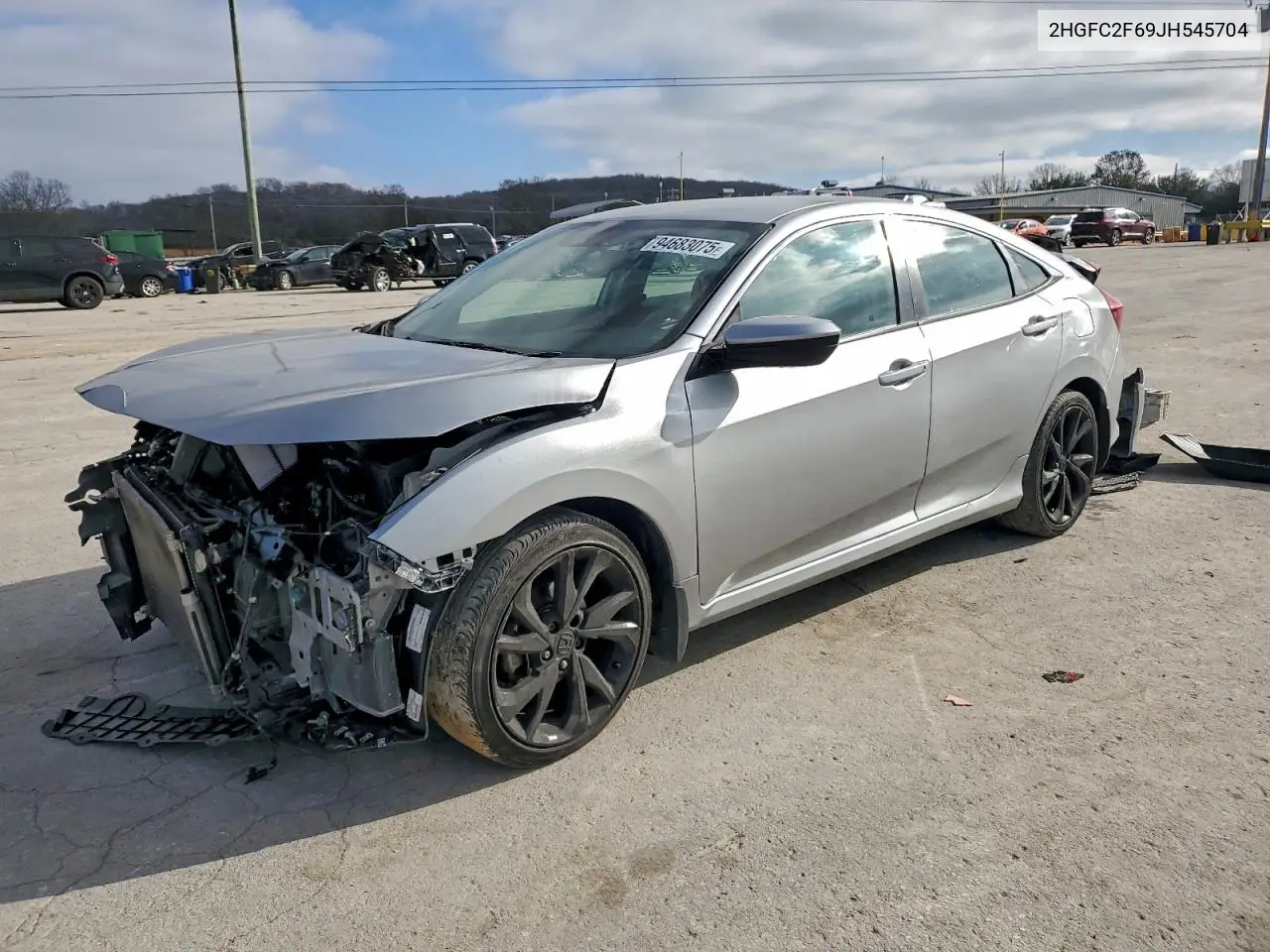 2HGFC2F69JH545704 2018 Honda Civic Lx