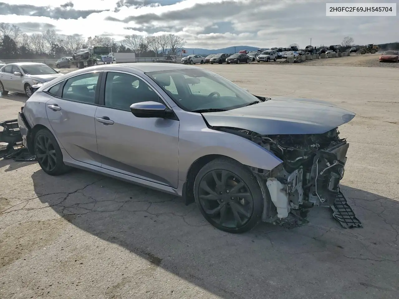 2HGFC2F69JH545704 2018 Honda Civic Lx