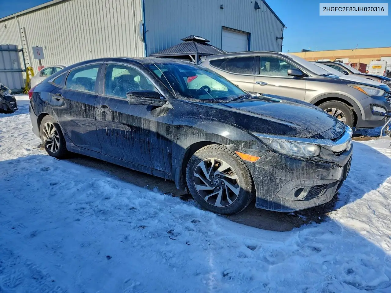 2HGFC2F83JH020316 2018 Honda Civic Ex