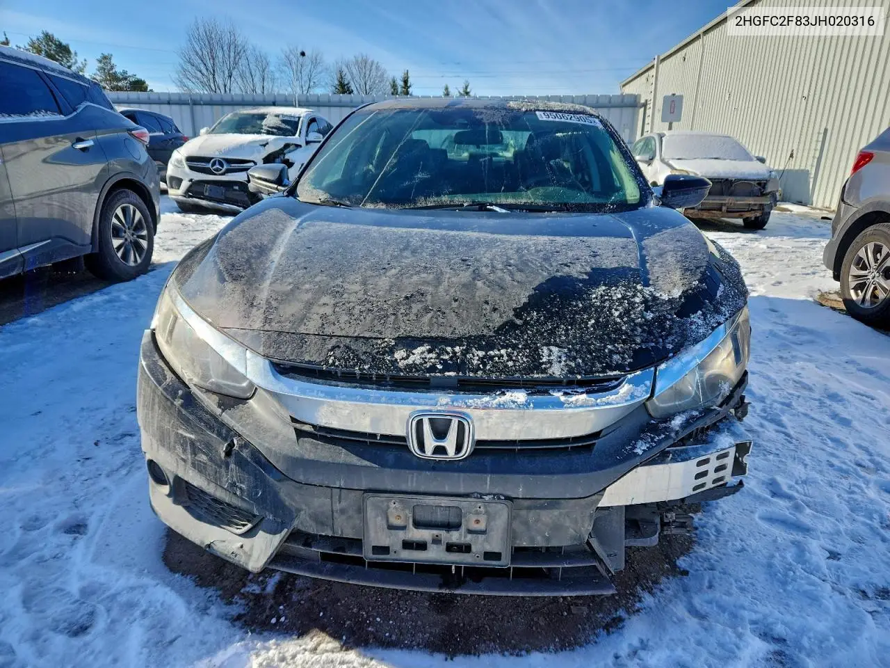 2HGFC2F83JH020316 2018 Honda Civic Ex