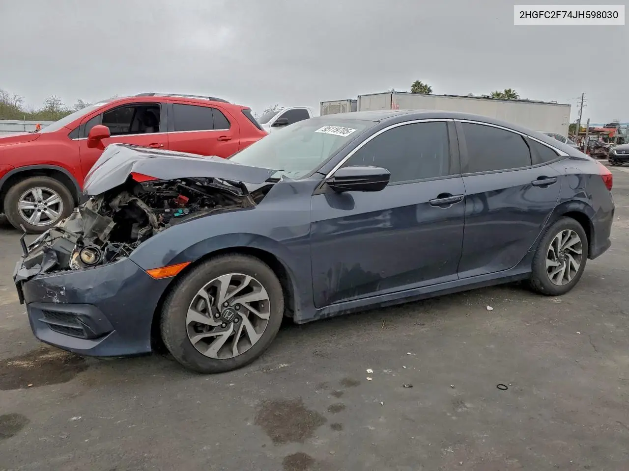 2HGFC2F74JH598030 2018 Honda Civic Ex
