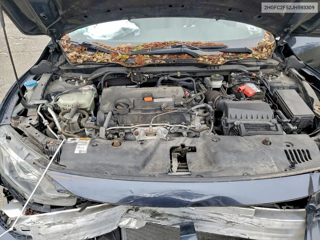 2HGFC2F52JH593309 2018 Honda Civic Lx