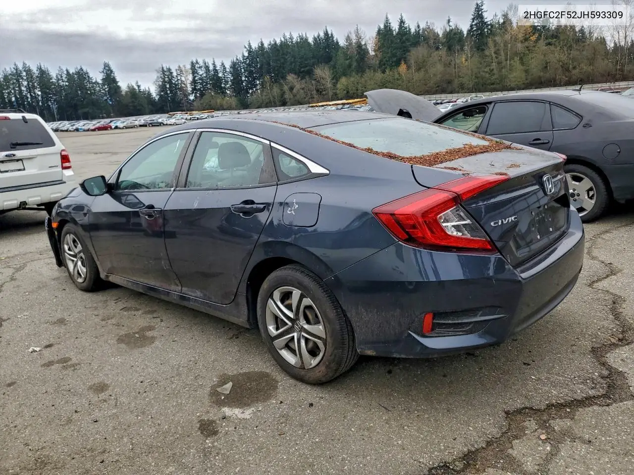 2HGFC2F52JH593309 2018 Honda Civic Lx