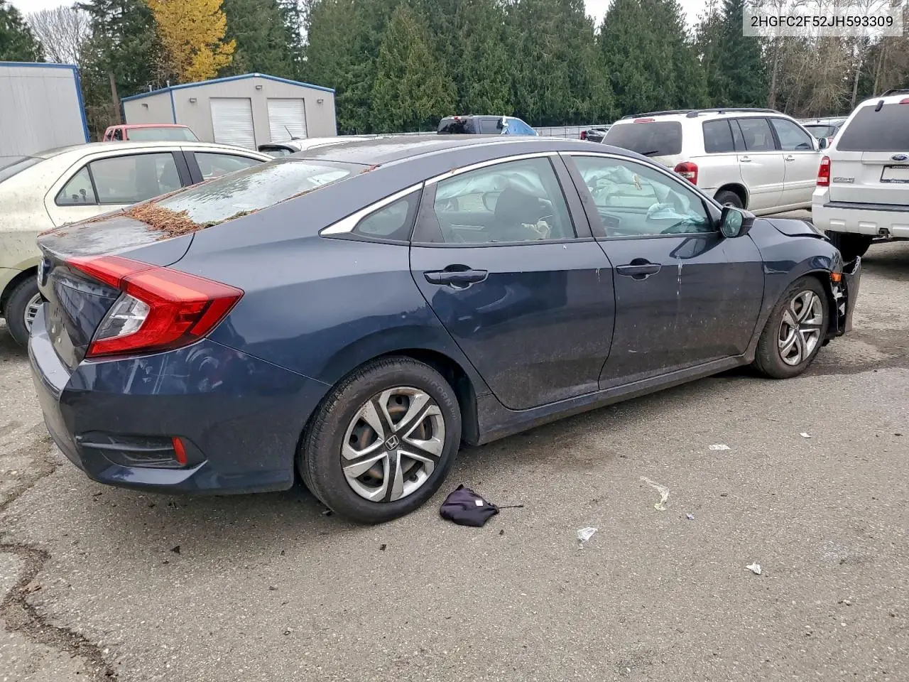 2HGFC2F52JH593309 2018 Honda Civic Lx