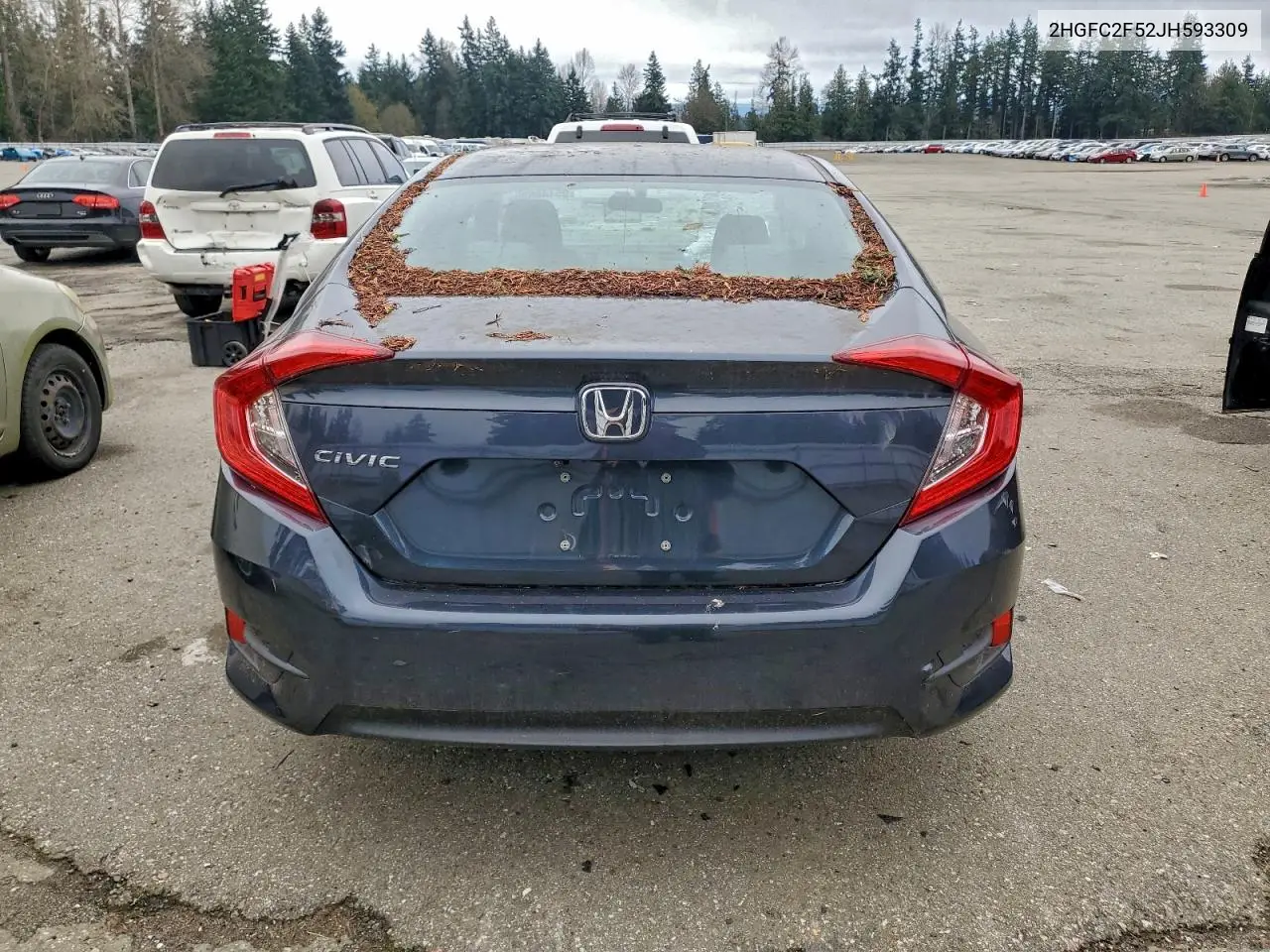 2HGFC2F52JH593309 2018 Honda Civic Lx
