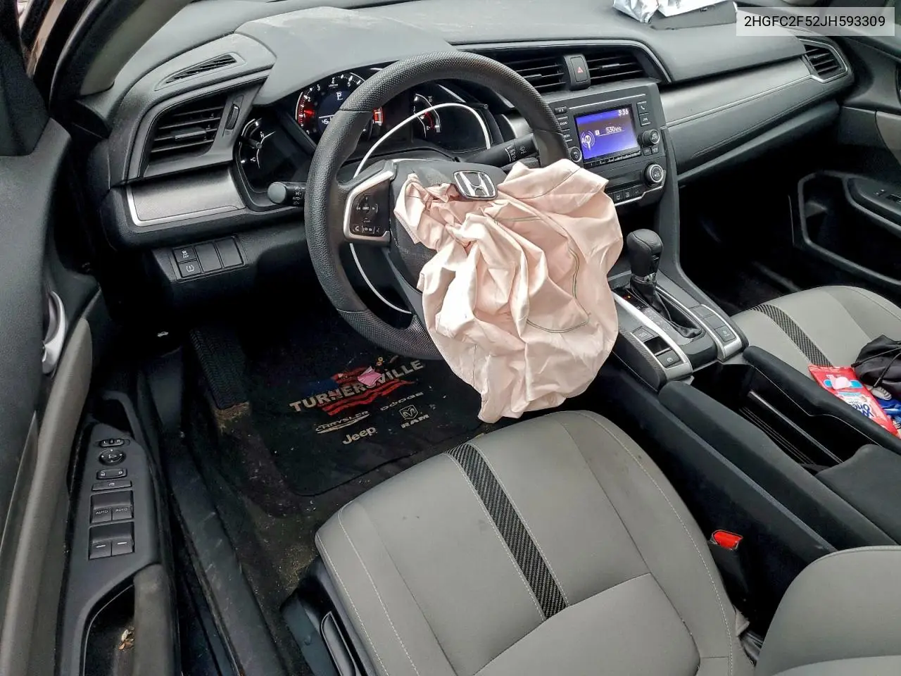 2HGFC2F52JH593309 2018 Honda Civic Lx