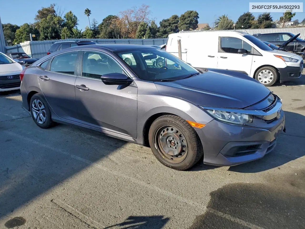 2HGFC2F59JH502293 2018 Honda Civic Lx