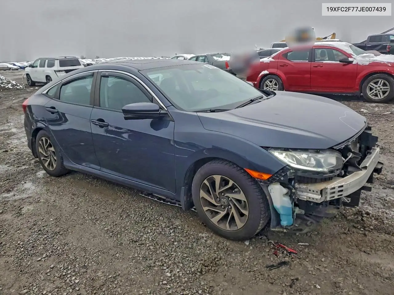 19XFC2F77JE007439 2018 Honda Civic Ex