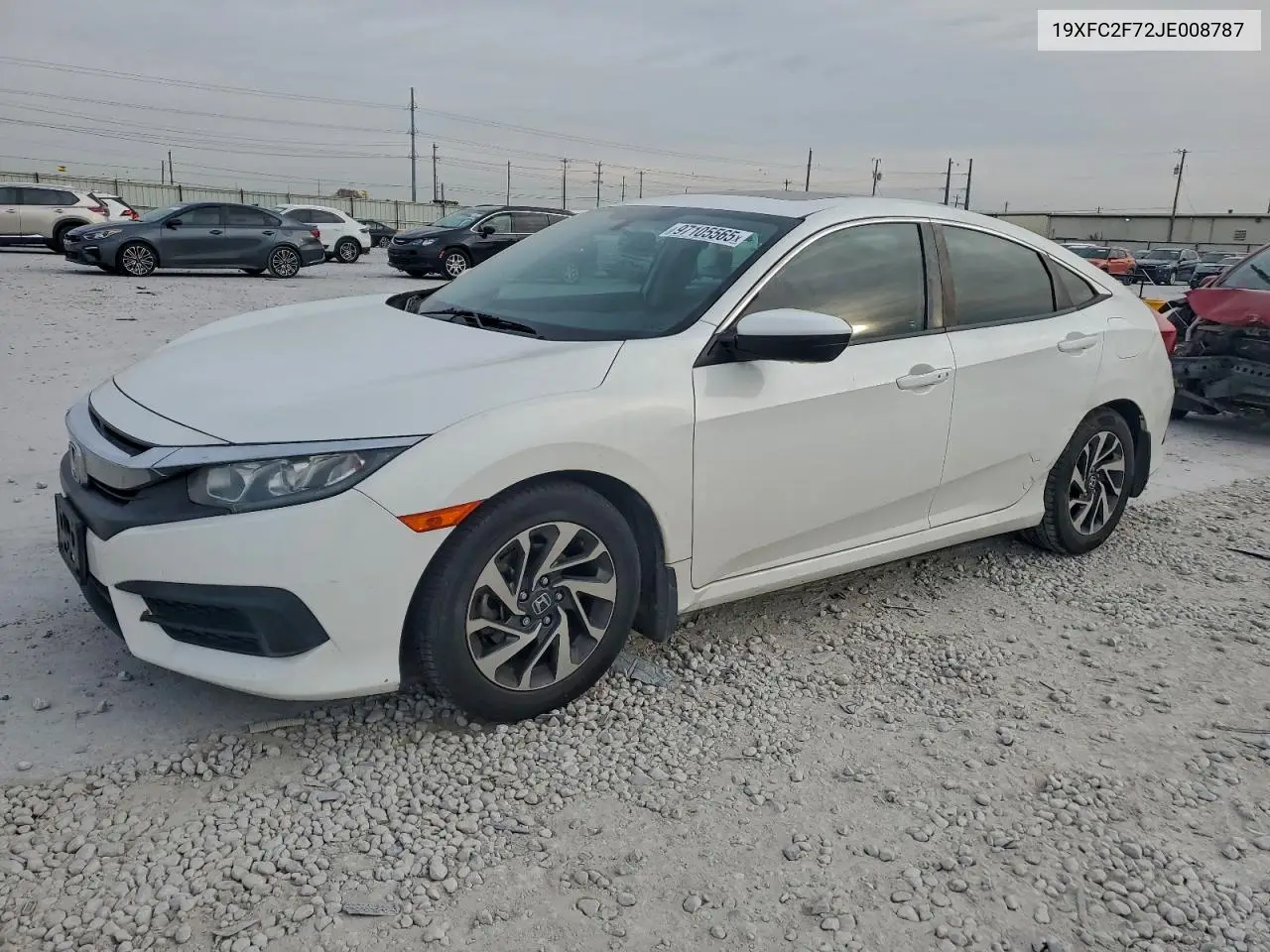 19XFC2F72JE008787 2018 Honda Civic Ex