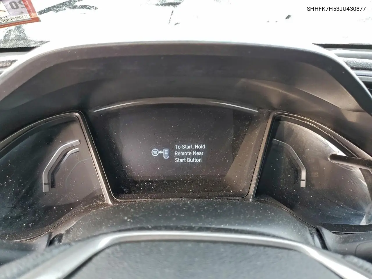 SHHFK7H53JU430877 2018 Honda Civic Ex