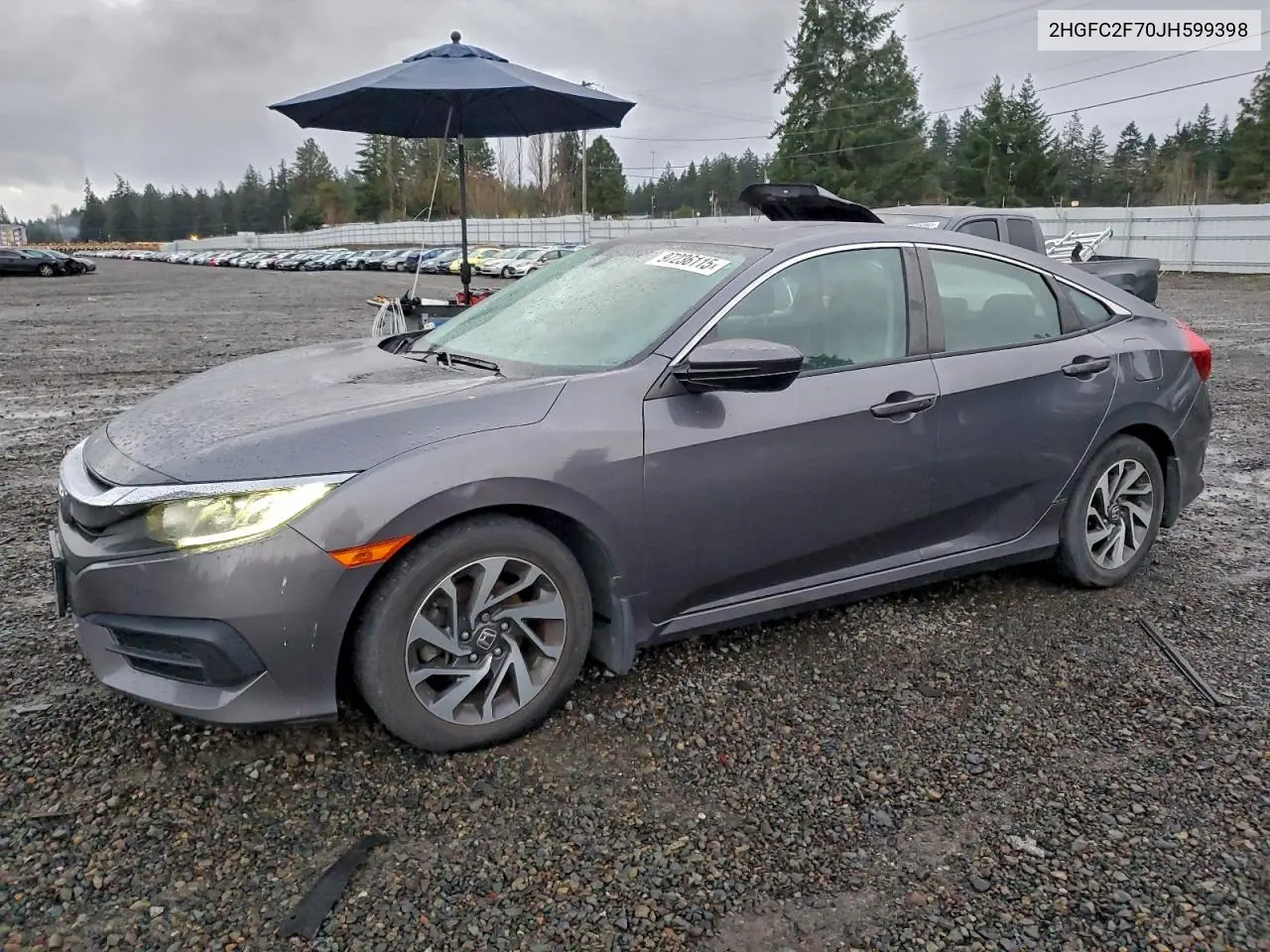 2HGFC2F70JH599398 2018 Honda Civic Ex