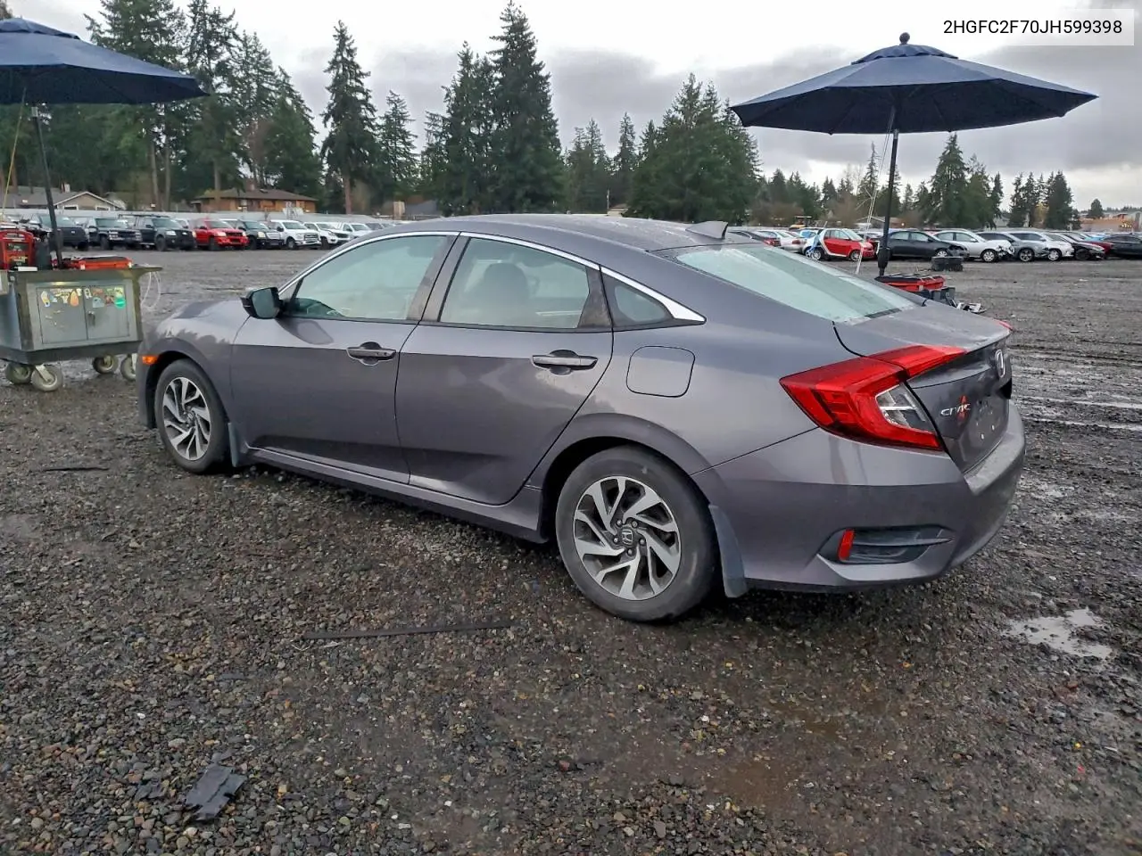 2HGFC2F70JH599398 2018 Honda Civic Ex