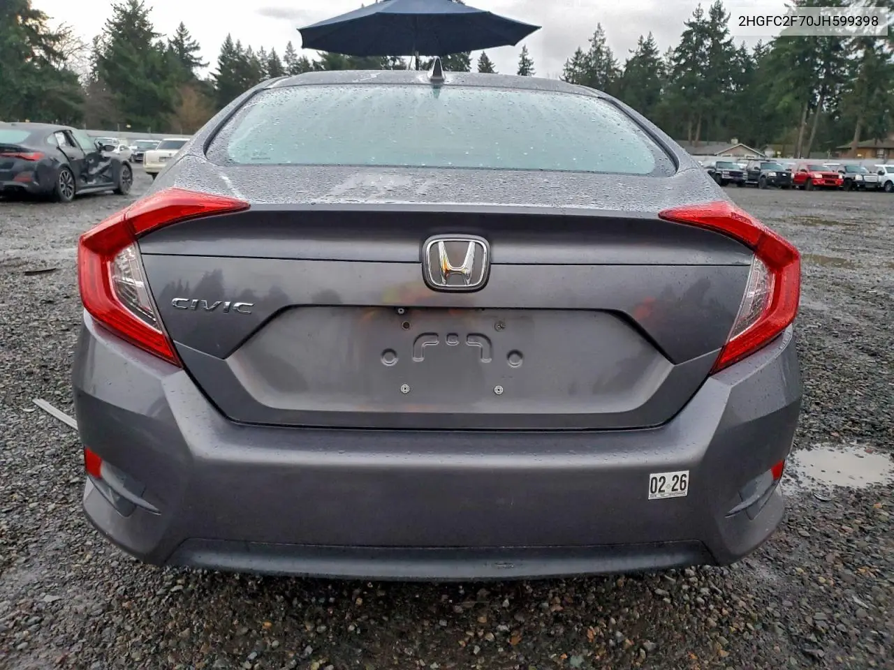 2HGFC2F70JH599398 2018 Honda Civic Ex