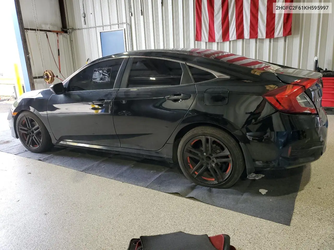 2HGFC2F61KH595997 2019 Honda Civic Lx
