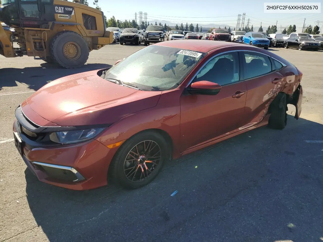 2HGFC2F6XKH502670 2019 Honda Civic Lx