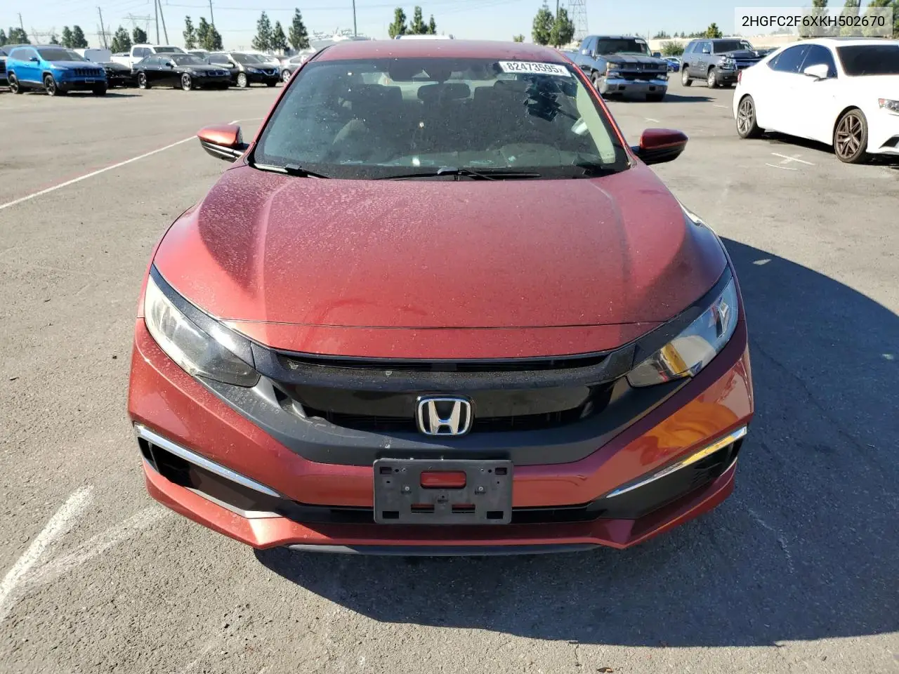 2HGFC2F6XKH502670 2019 Honda Civic Lx