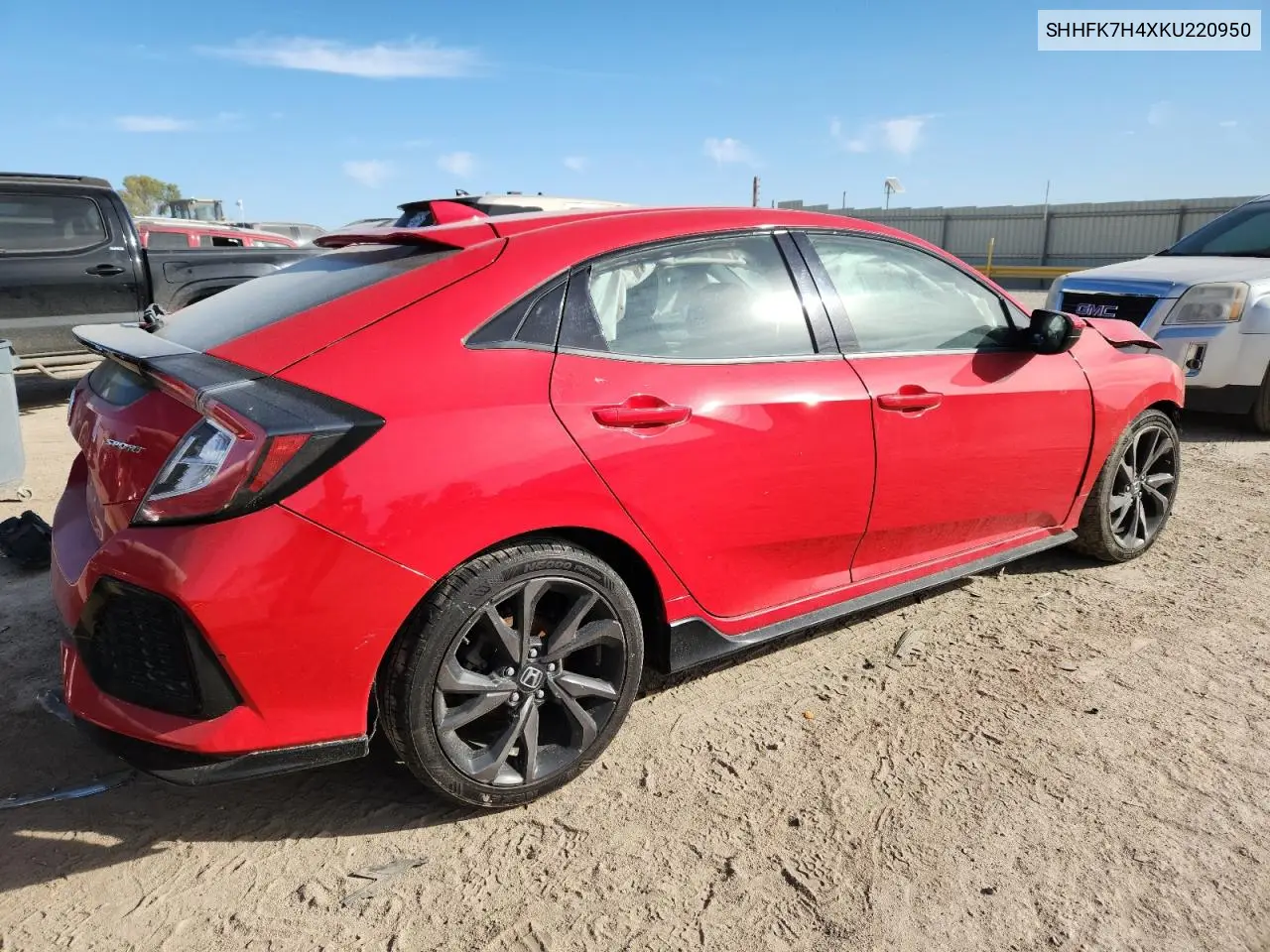 SHHFK7H4XKU220950 2019 Honda Civic Sport