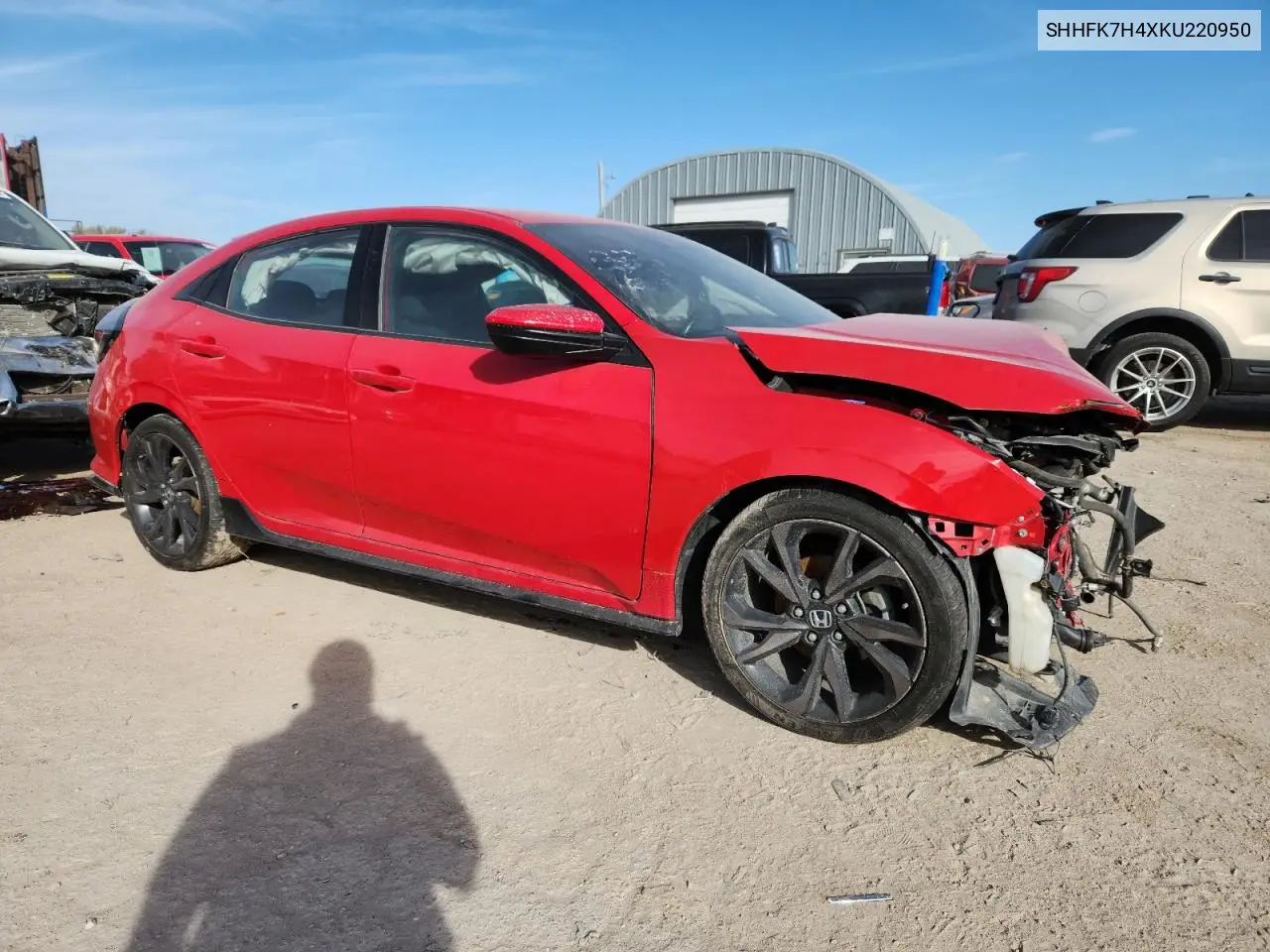 SHHFK7H4XKU220950 2019 Honda Civic Sport