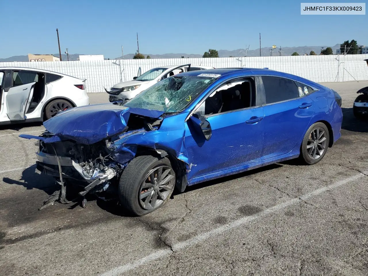JHMFC1F33KX009423 2019 Honda Civic Ex