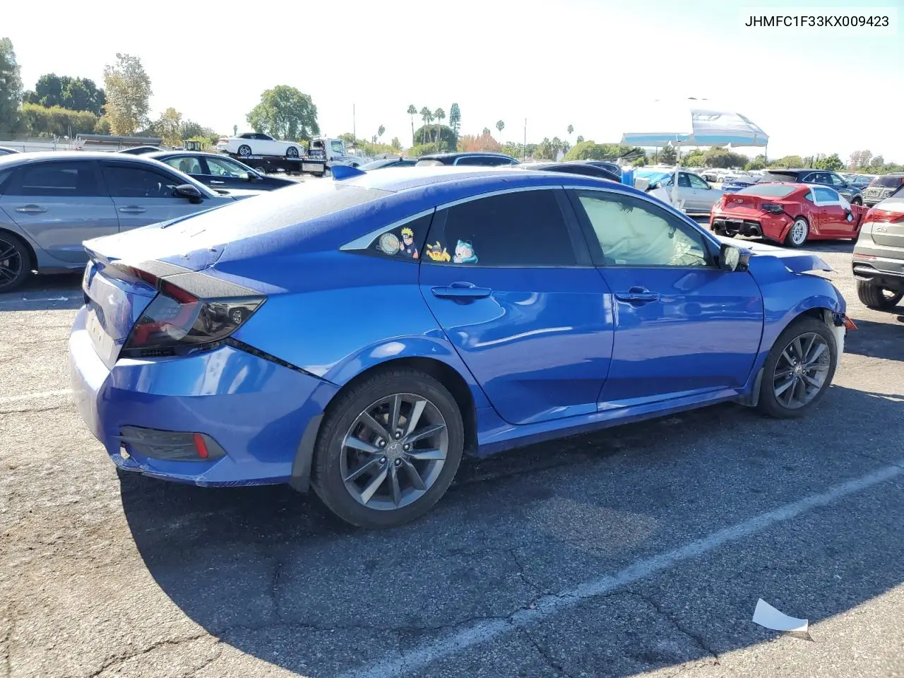 JHMFC1F33KX009423 2019 Honda Civic Ex