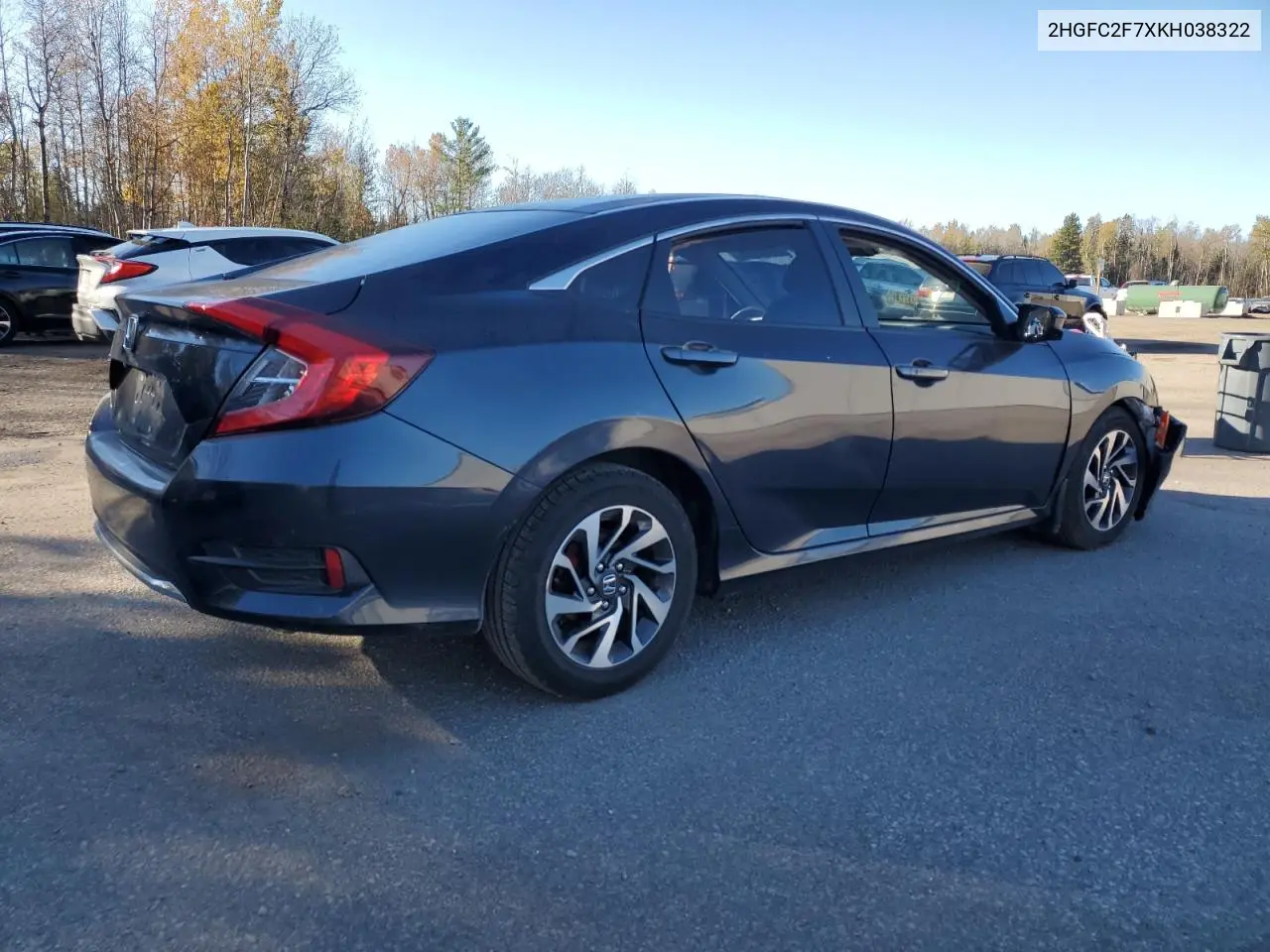 2HGFC2F7XKH038322 2019 Honda Civic Ex