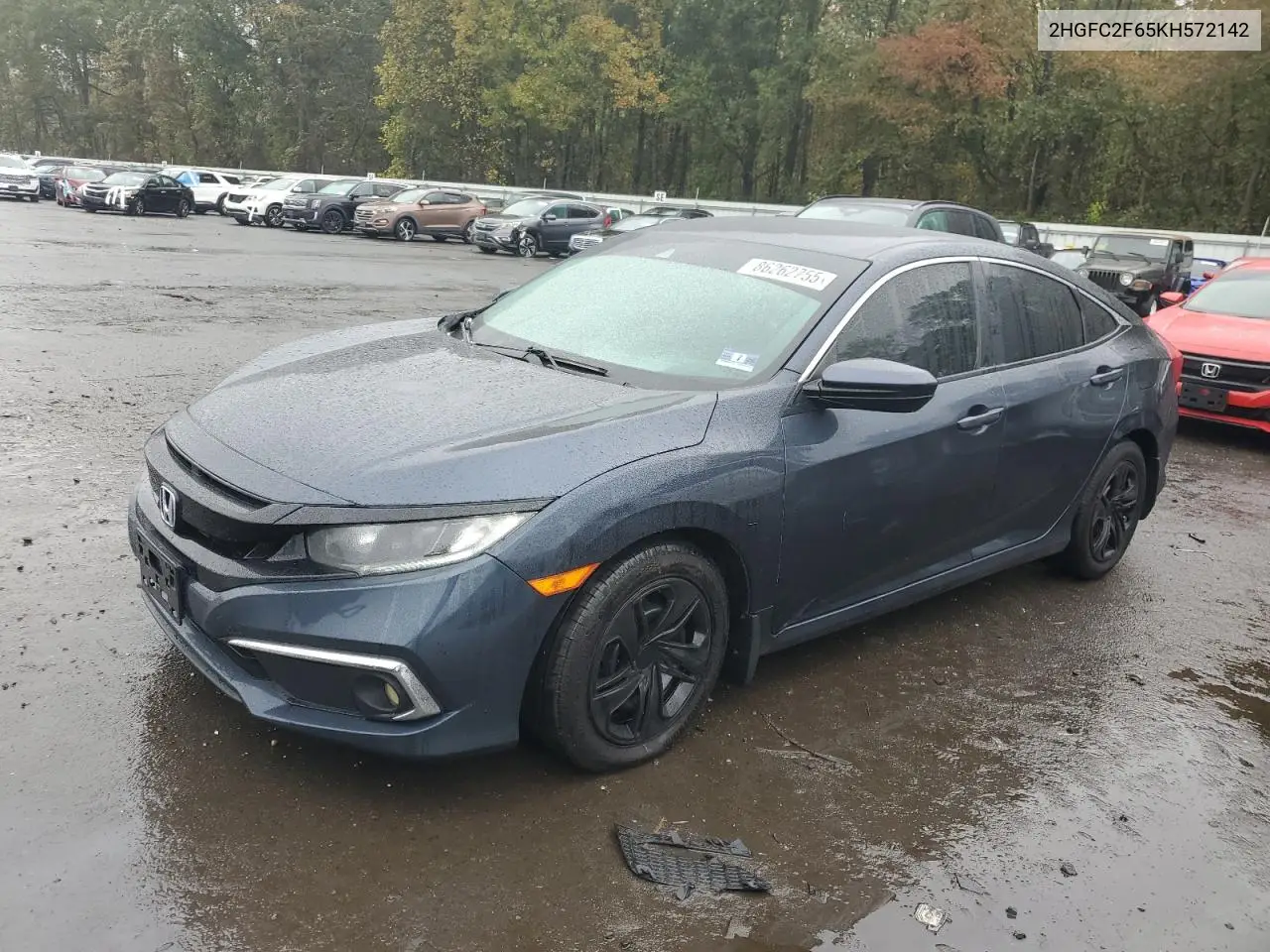 2HGFC2F65KH572142 2019 Honda Civic Lx