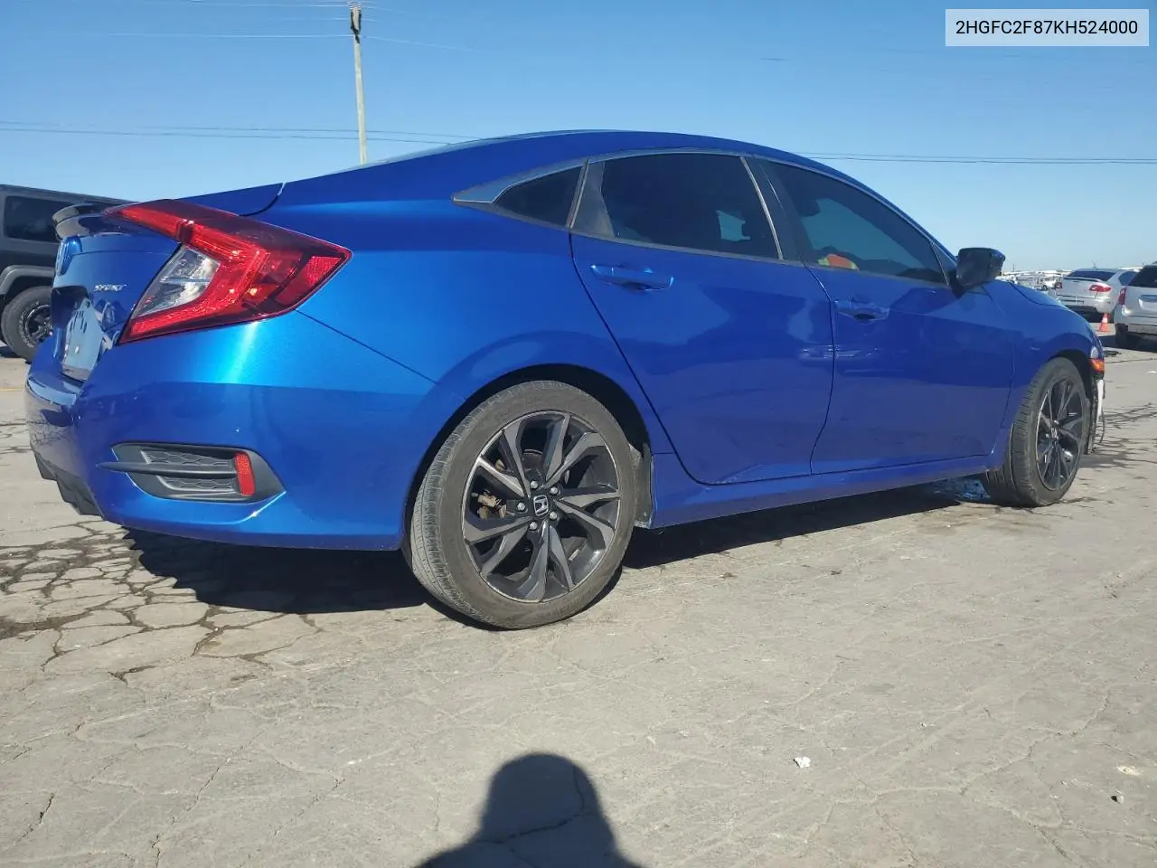 2HGFC2F87KH524000 2019 Honda Civic Sport
