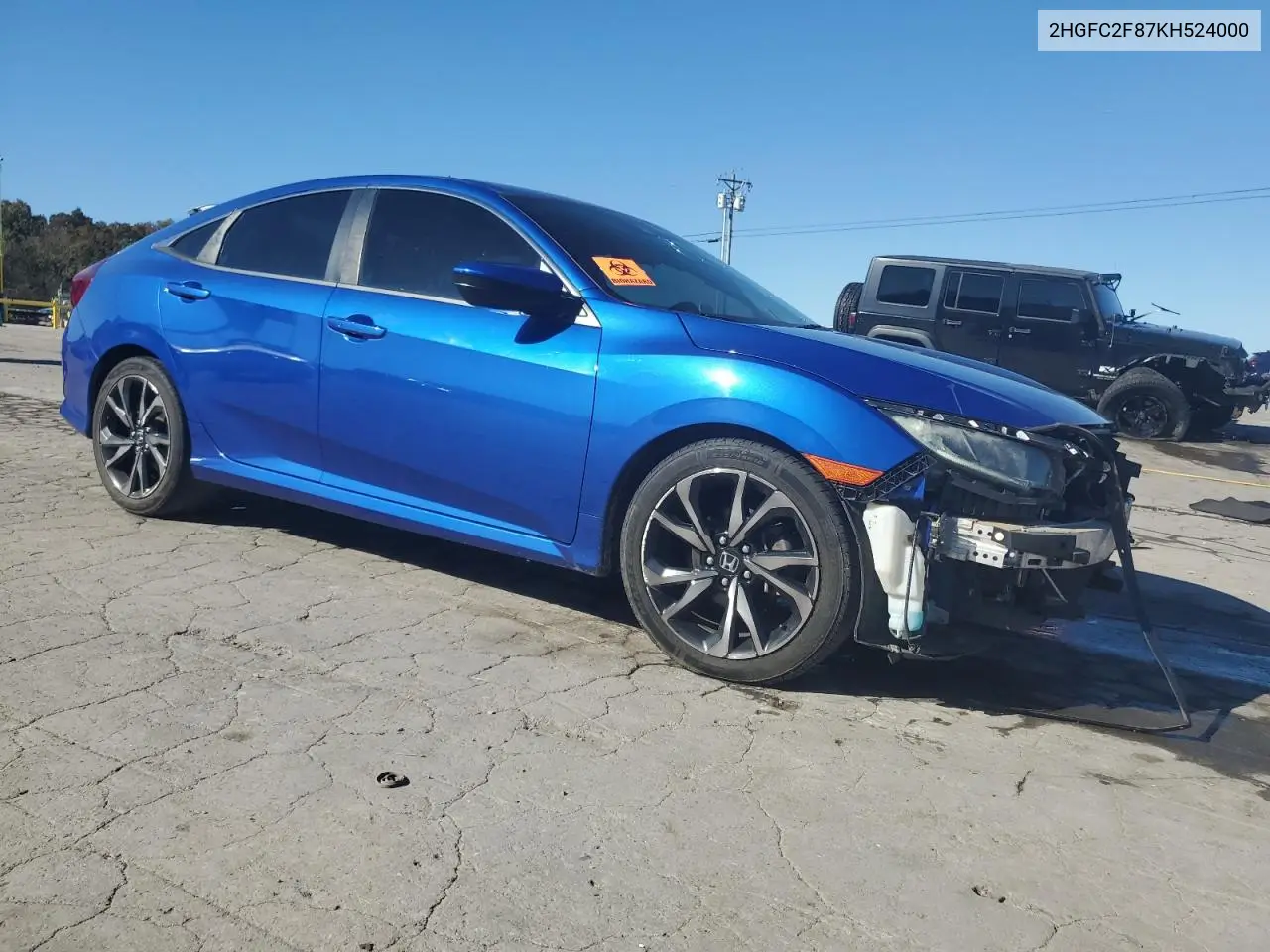 2HGFC2F87KH524000 2019 Honda Civic Sport