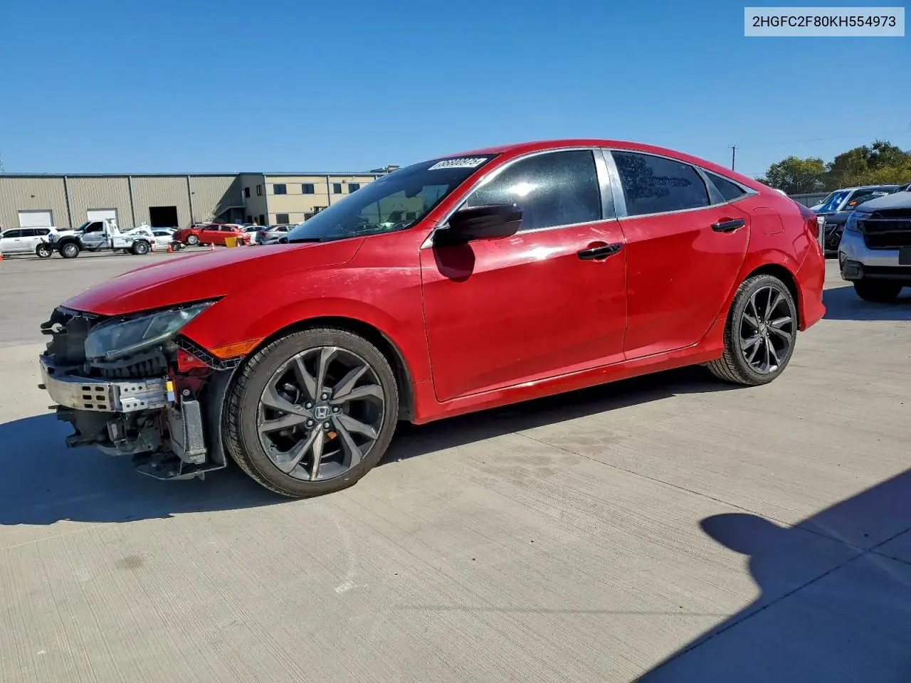 2HGFC2F80KH554973 2019 Honda Civic Sport