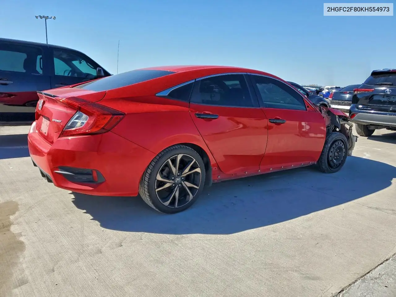 2HGFC2F80KH554973 2019 Honda Civic Sport