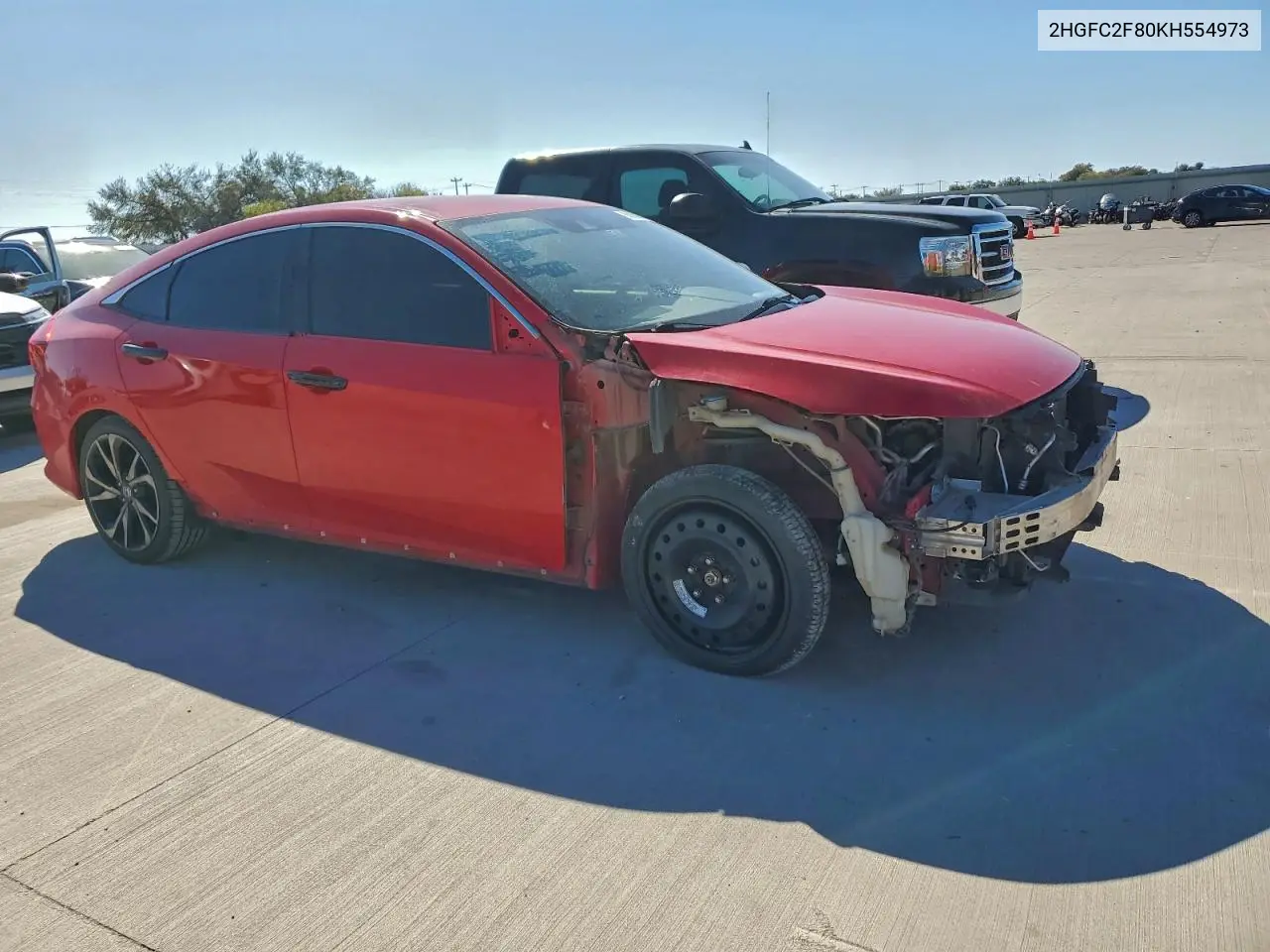 2HGFC2F80KH554973 2019 Honda Civic Sport