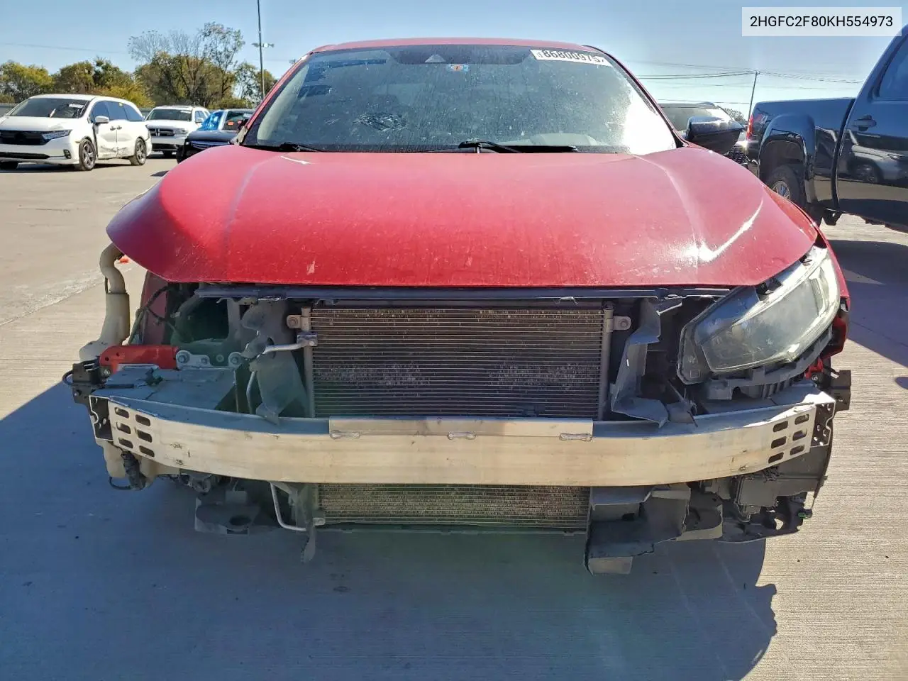 2HGFC2F80KH554973 2019 Honda Civic Sport