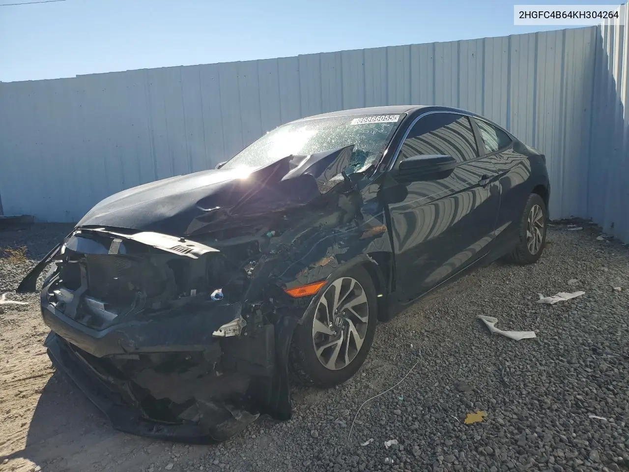2HGFC4B64KH304264 2019 Honda Civic Lx