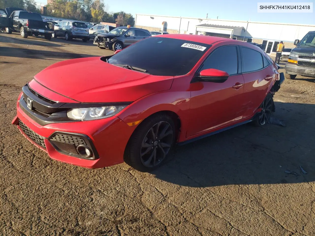 SHHFK7H41KU412418 2019 Honda Civic Sport
