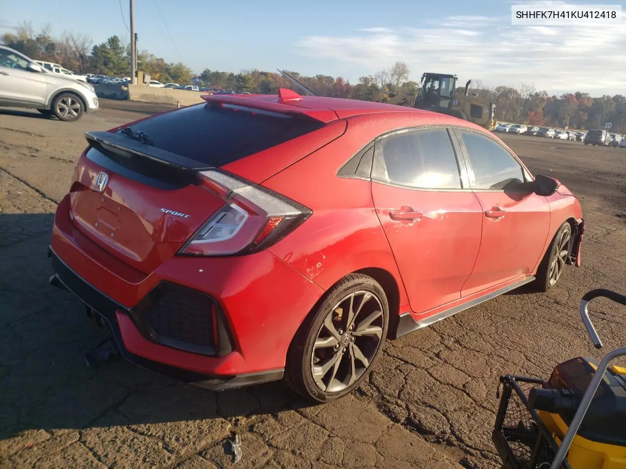 SHHFK7H41KU412418 2019 Honda Civic Sport
