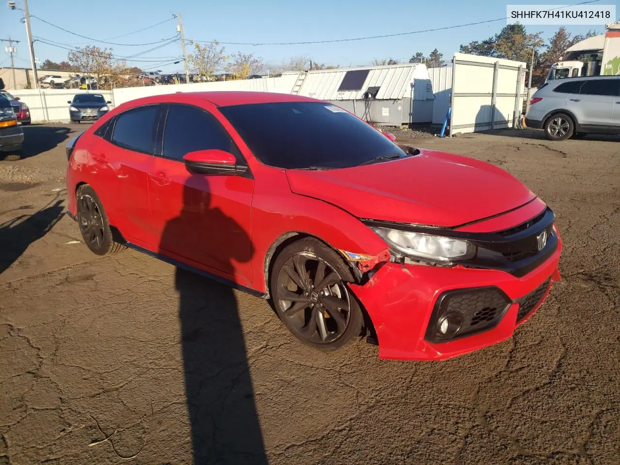 SHHFK7H41KU412418 2019 Honda Civic Sport