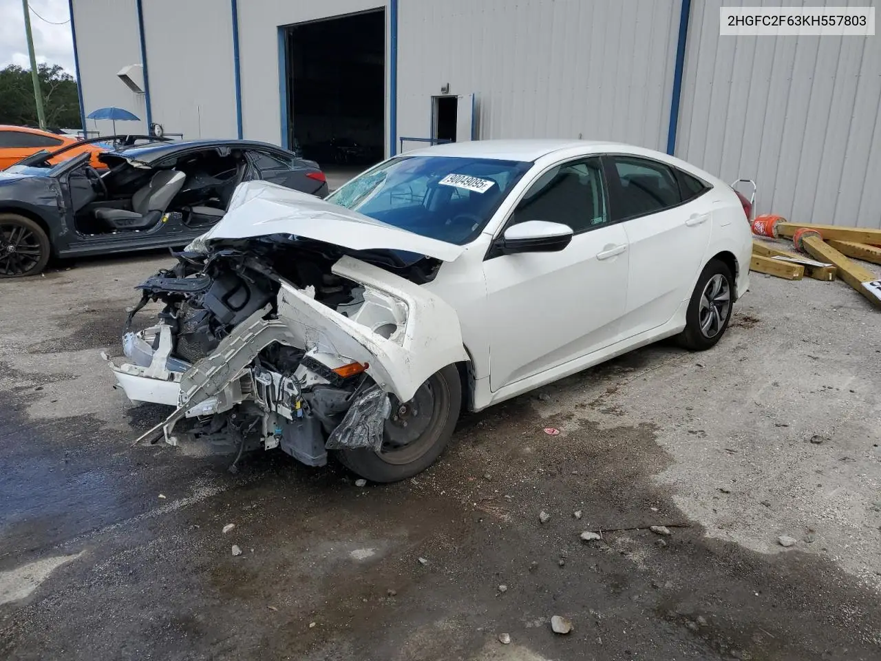 2HGFC2F63KH557803 2019 Honda Civic Lx