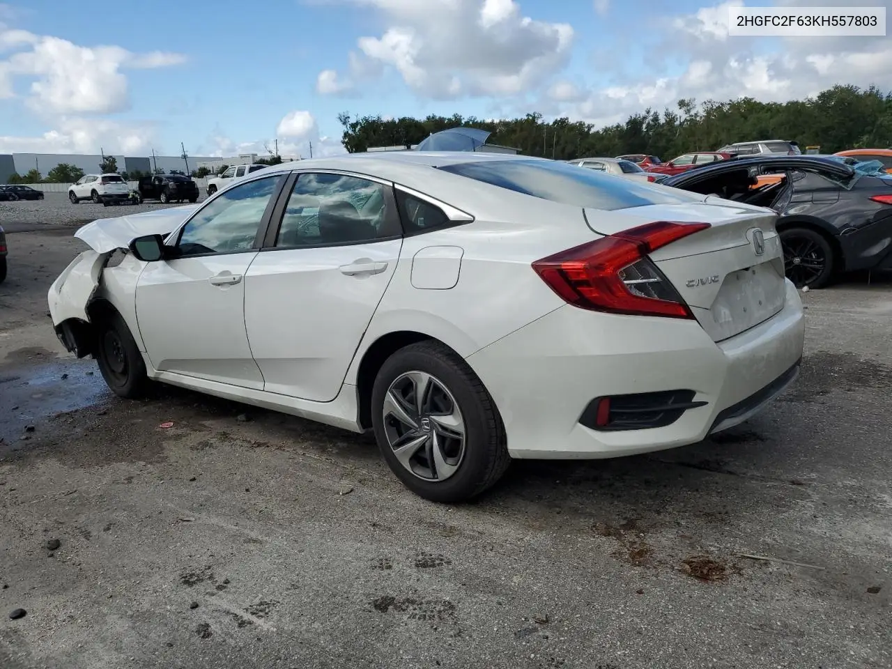 2HGFC2F63KH557803 2019 Honda Civic Lx