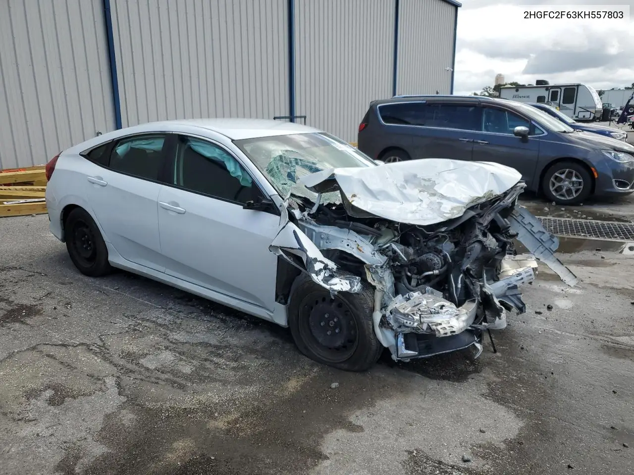 2HGFC2F63KH557803 2019 Honda Civic Lx