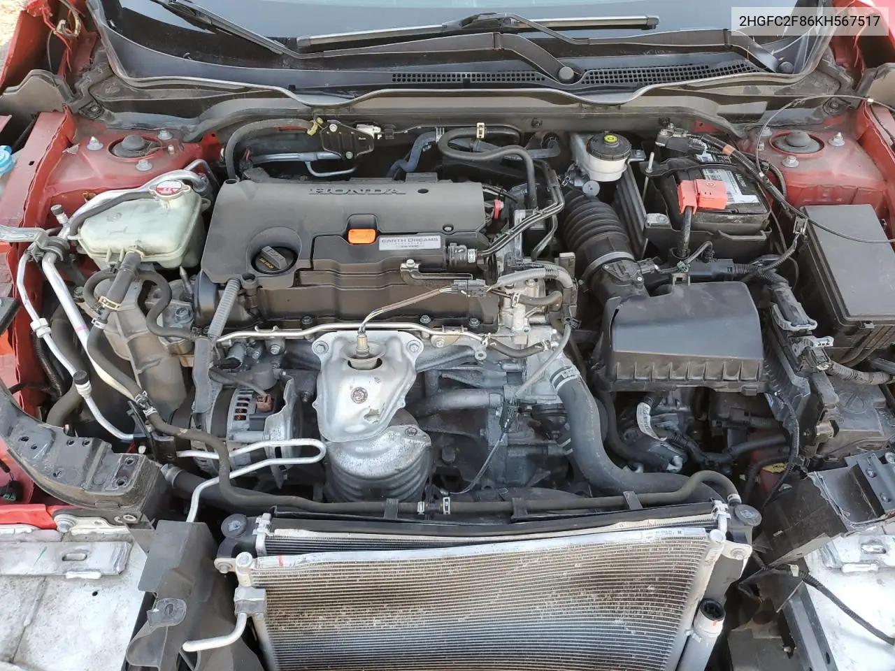 2HGFC2F86KH567517 2019 Honda Civic Sport