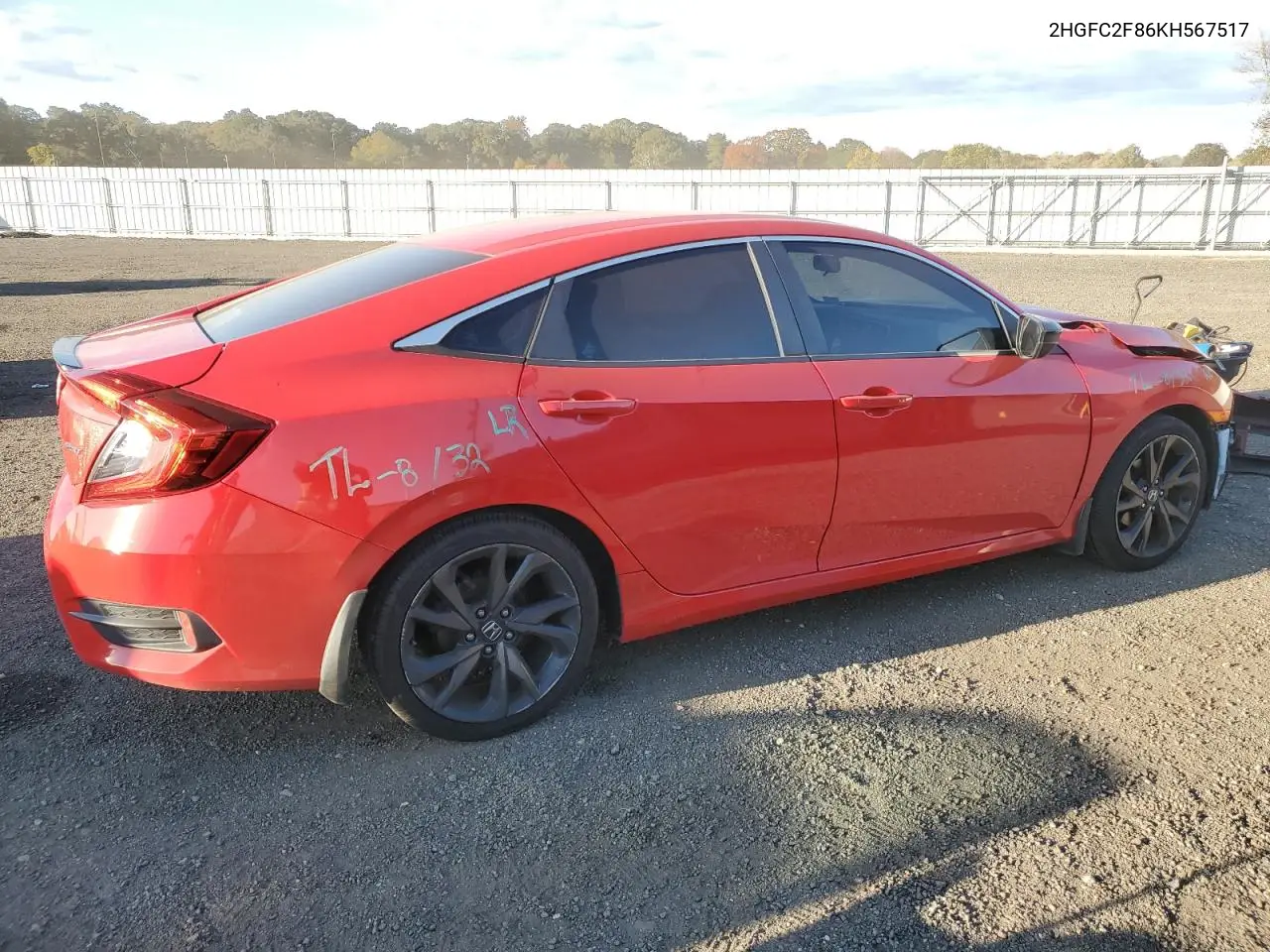 2HGFC2F86KH567517 2019 Honda Civic Sport