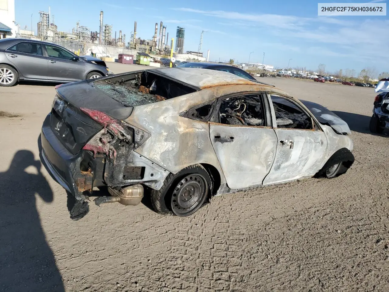 2HGFC2F75KH036672 2019 Honda Civic Ex