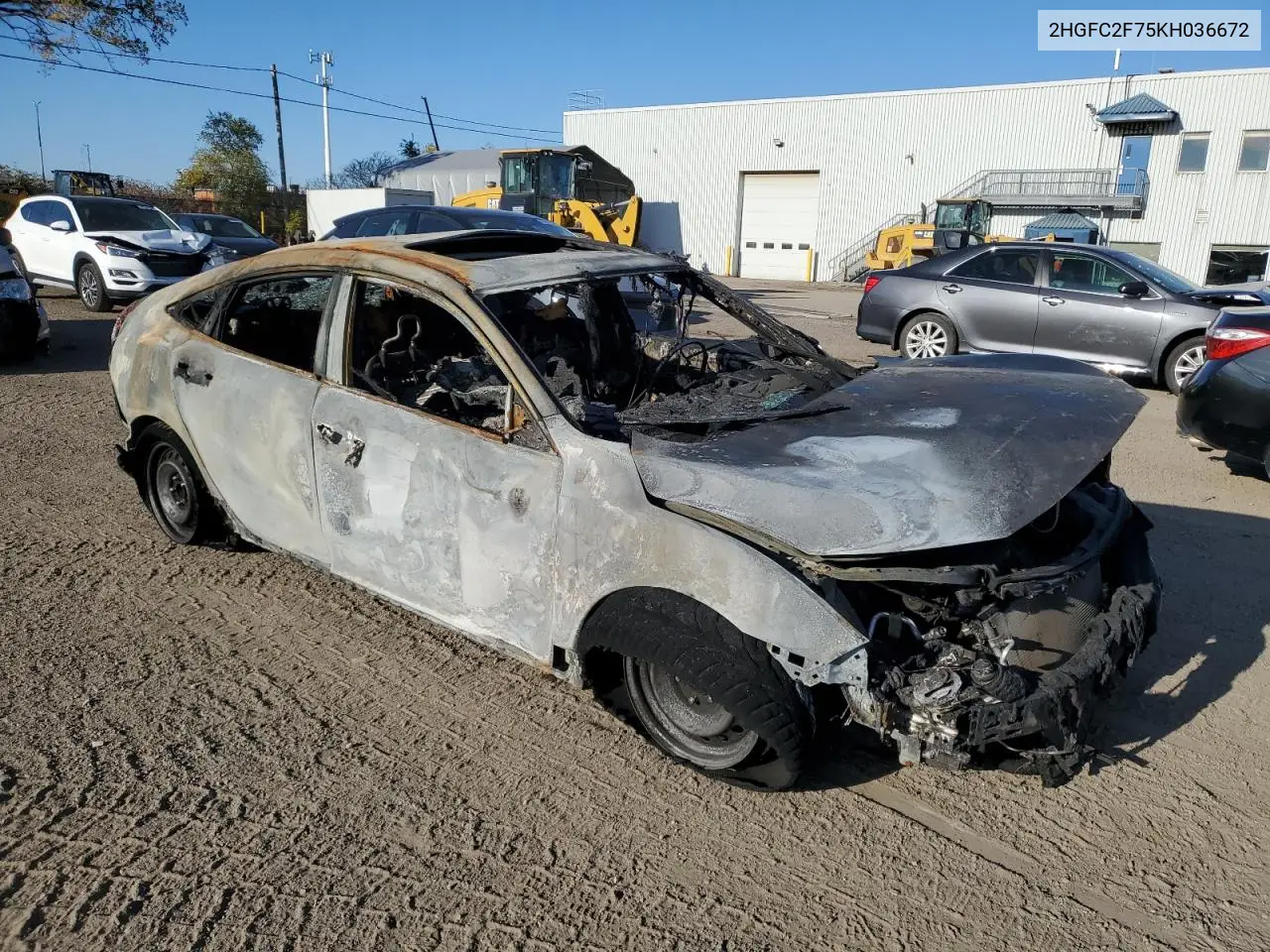 2HGFC2F75KH036672 2019 Honda Civic Ex