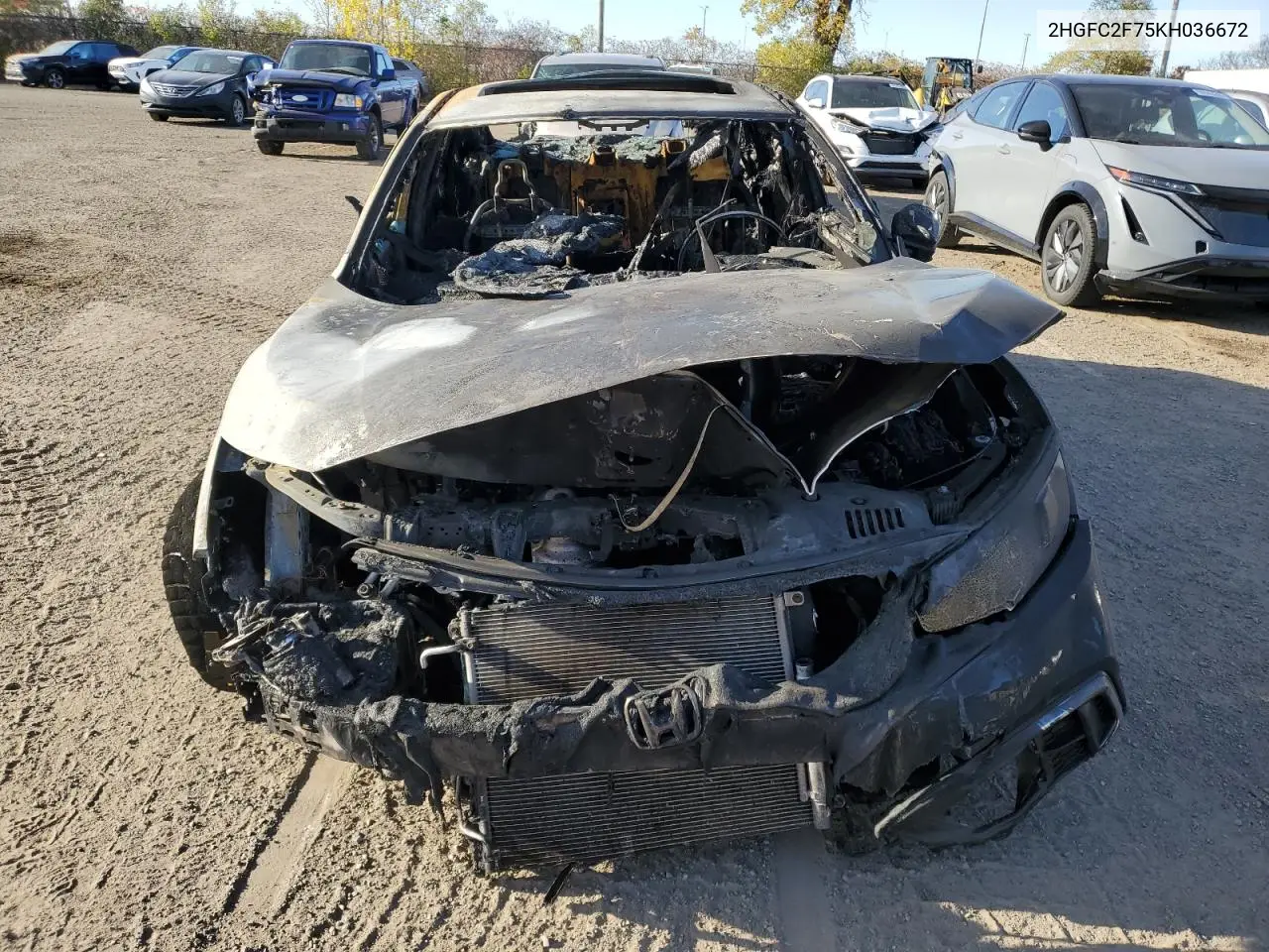 2HGFC2F75KH036672 2019 Honda Civic Ex