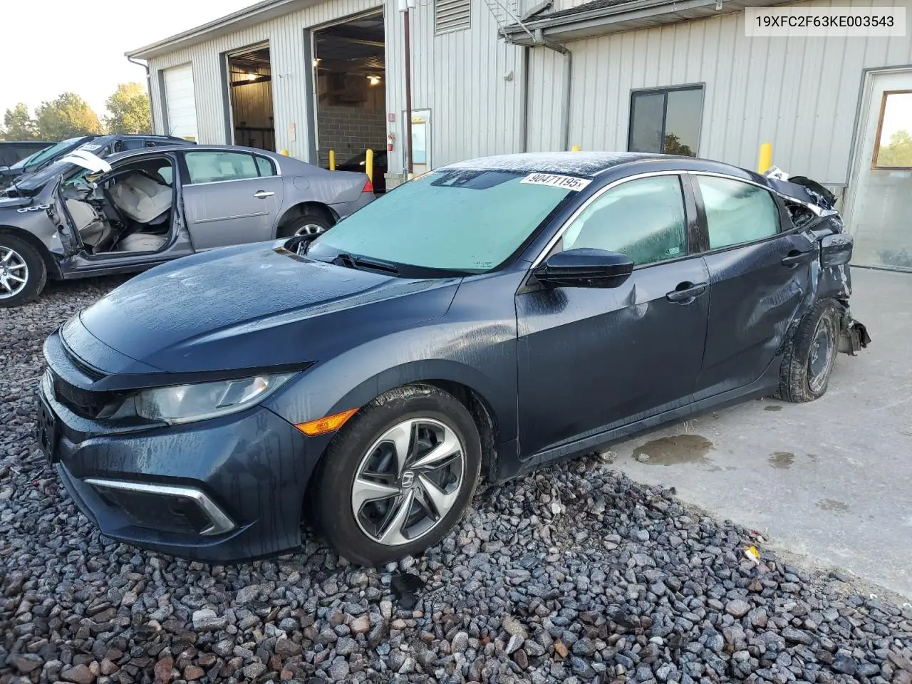 19XFC2F63KE003543 2019 Honda Civic Lx