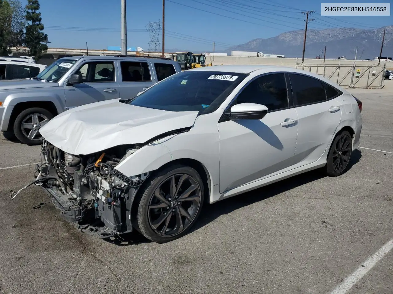 2HGFC2F83KH546558 2019 Honda Civic Sport